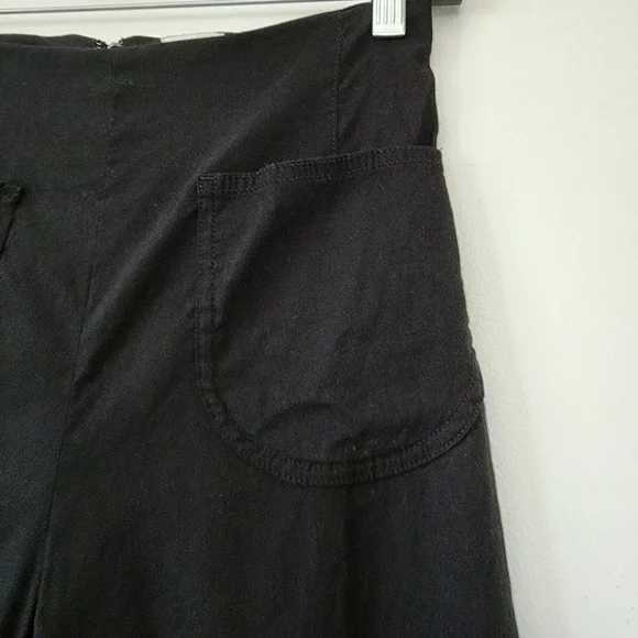 Antropologie Maeve The Colette Magic Fabric Ruffle Hem Crop Wide-Leg Pants Sz 25